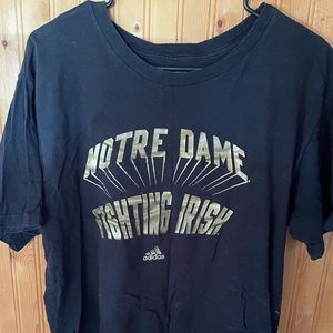 Adidas Notre Dame tshirt sizes L